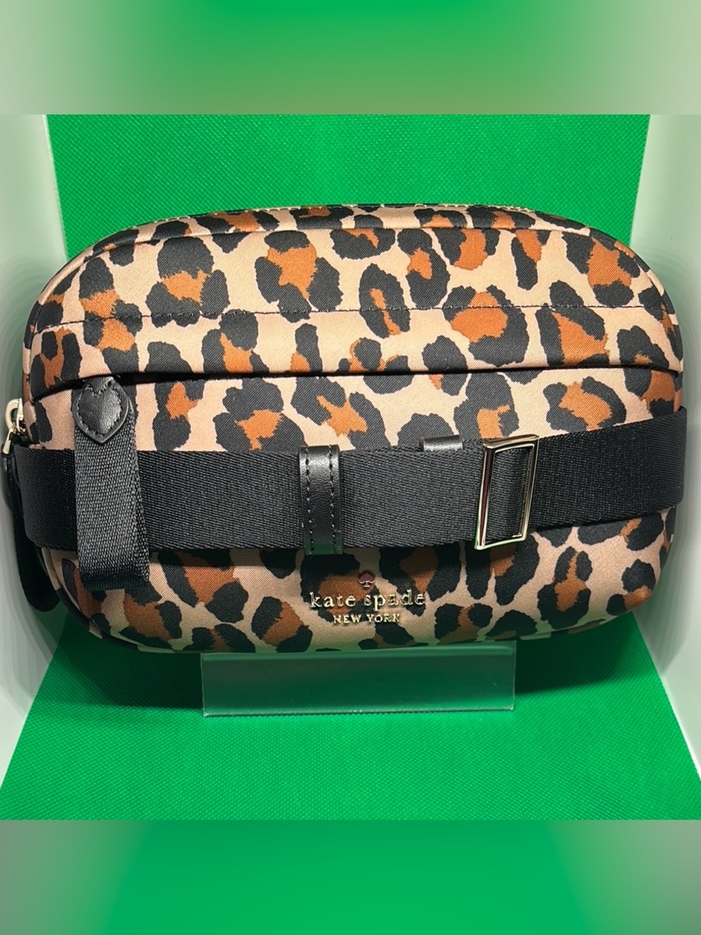 kate spade Leopard-Print Men's Belt Bag in Brown and Black